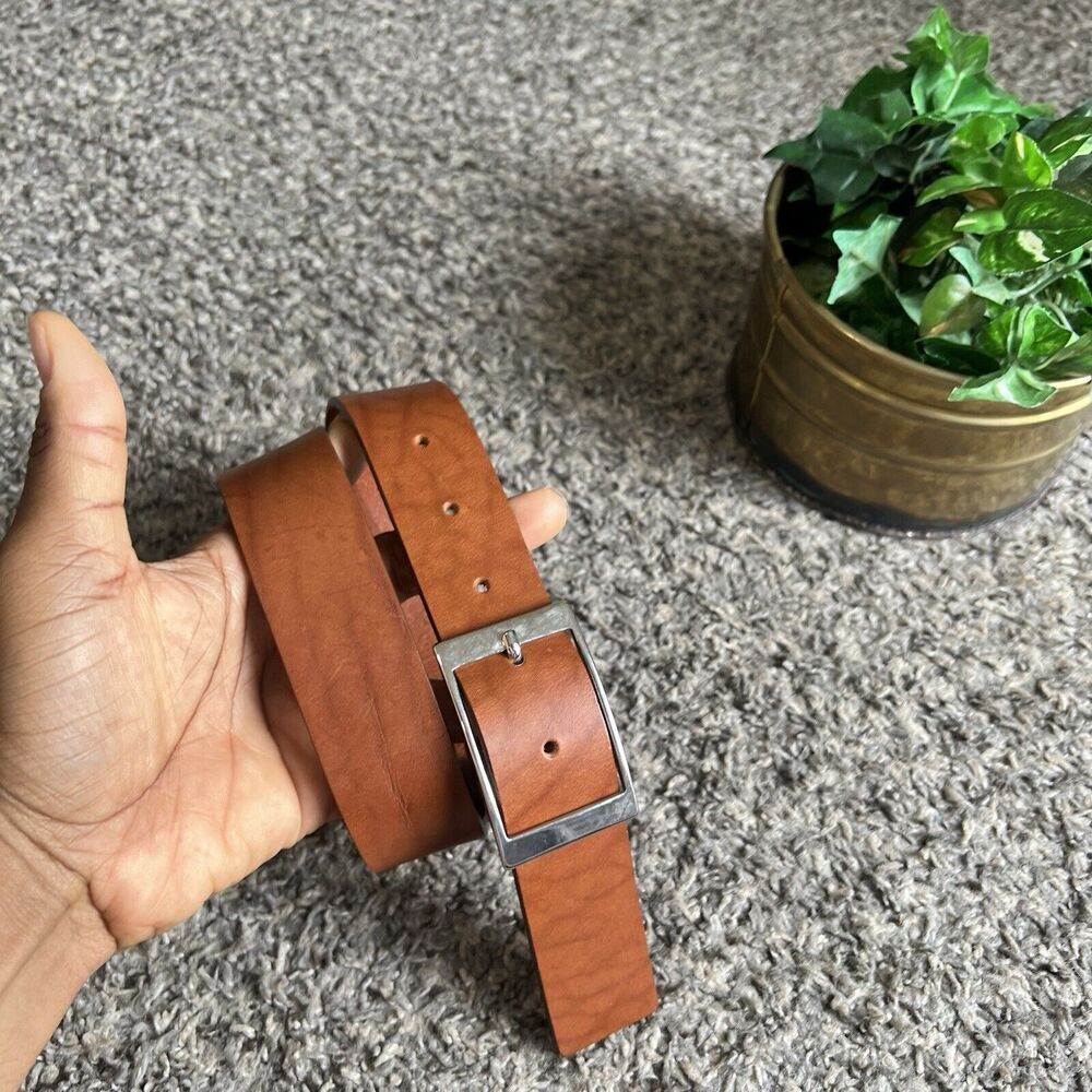 AMANDA SMITH Leather Waist Belt Brown Size S 27-31” Waist Classic Italy